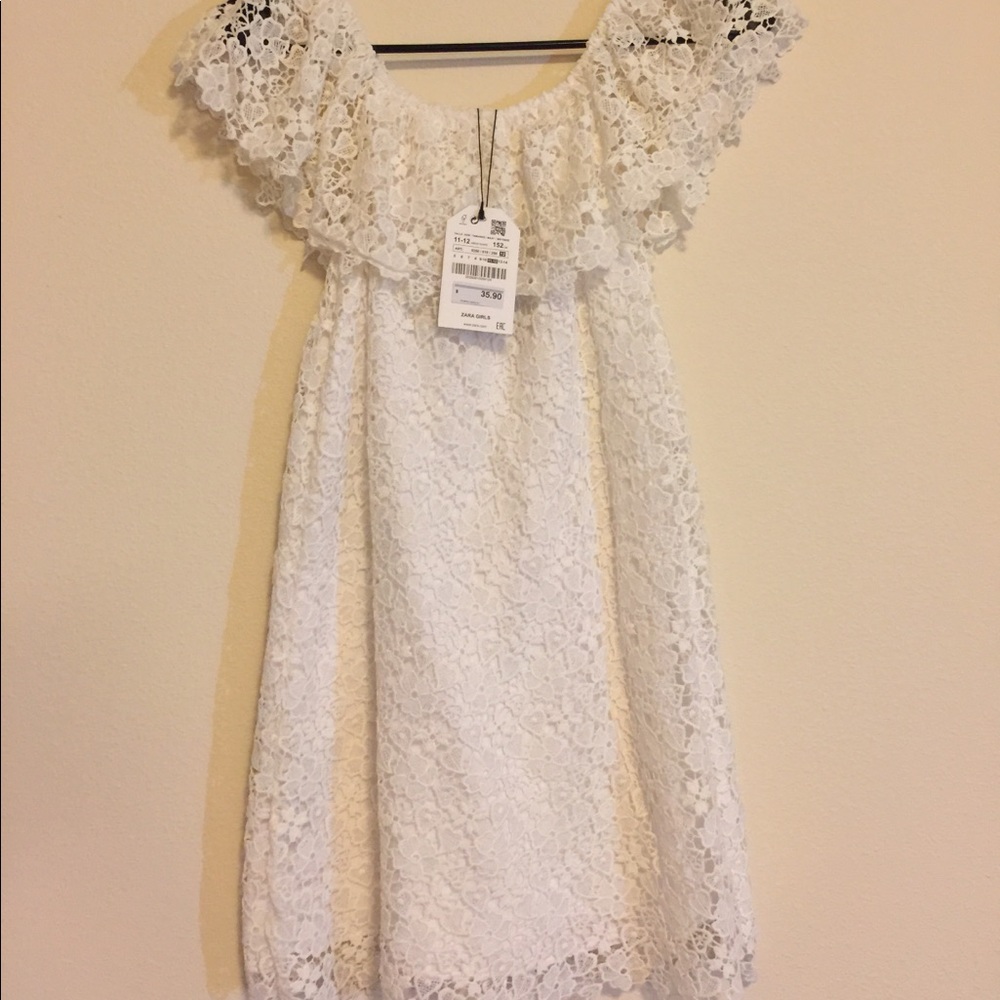 Zara girls off shoulder dress
